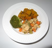 Picadinho de frango com abóbora